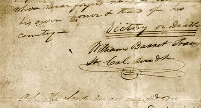 Travis letter will make it back to the Alamo after 176 years