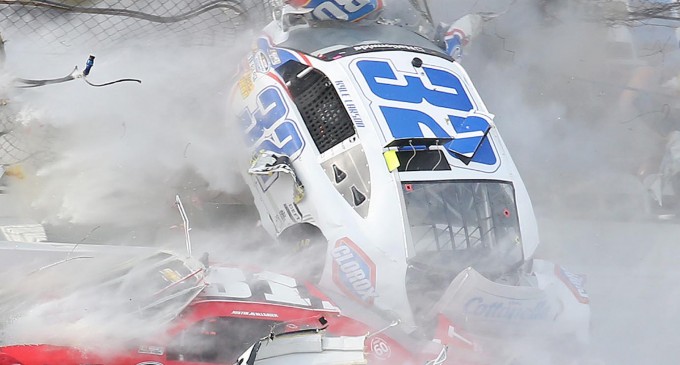 Stewart wins race, but fans injured after car hits wall and sends debris into stands