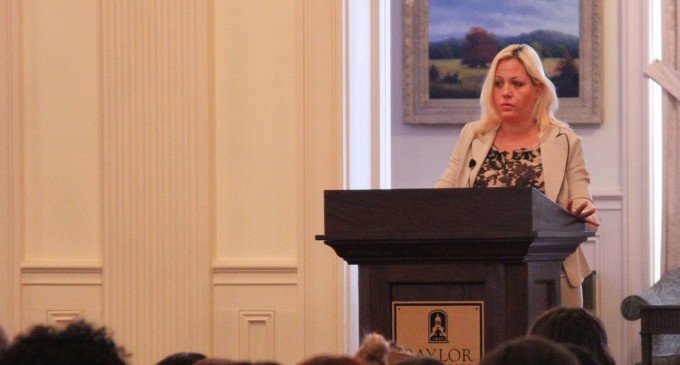 Human trafficking victim shares past with students
