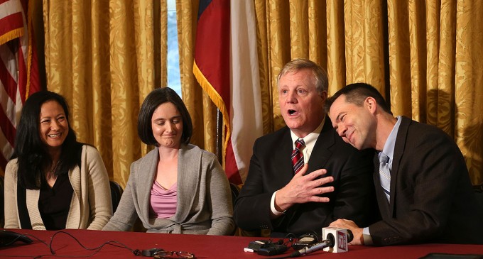 Judge strikes down ban on gay marriage