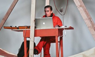 Artists live on ‘human hamster wheel’