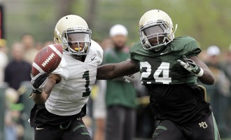 Football debuts 2014 football talent in spring scrimmage