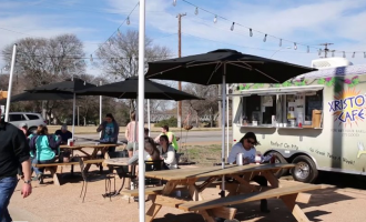 Food trucks set up shop in downtown Waco