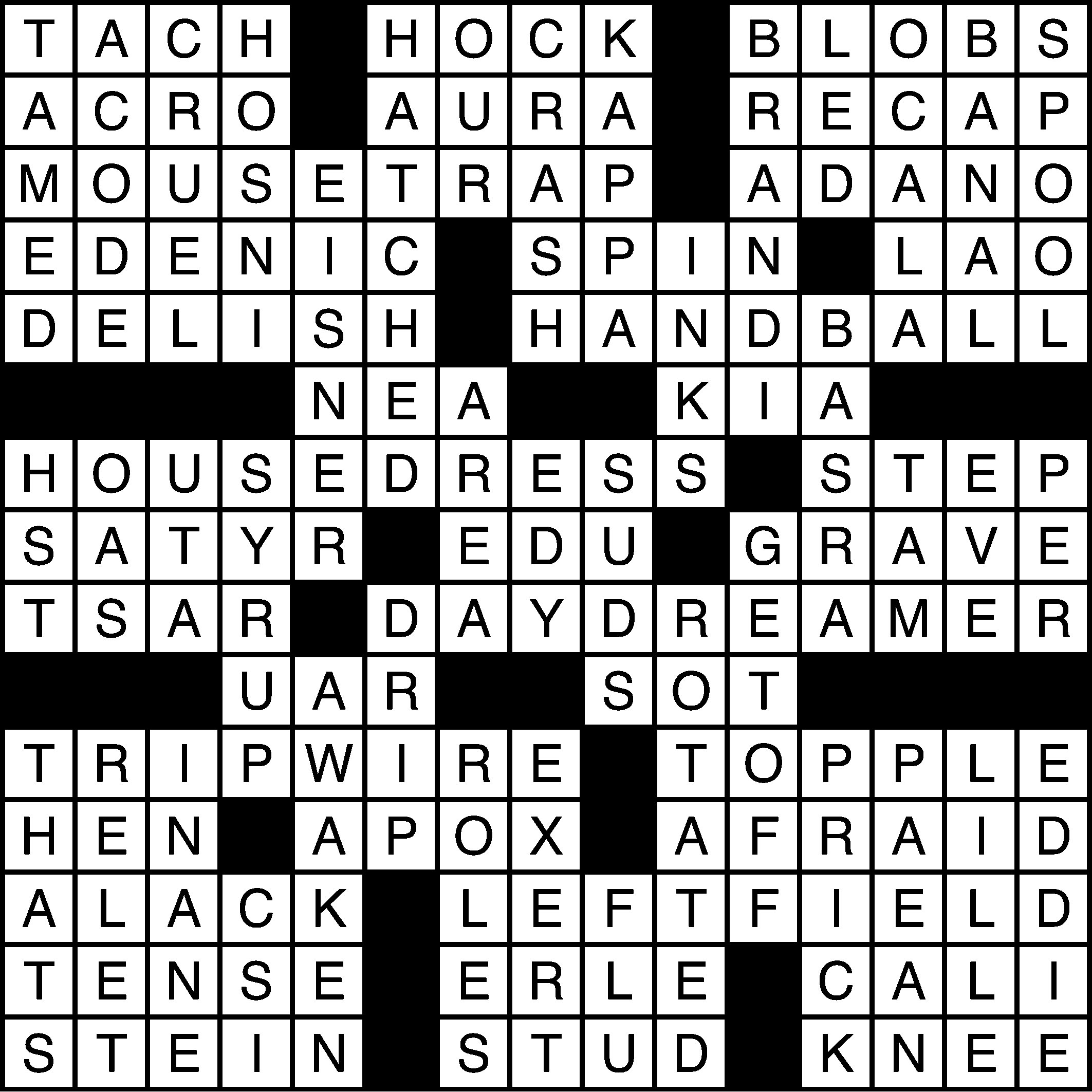 First crossword clue 5 letters