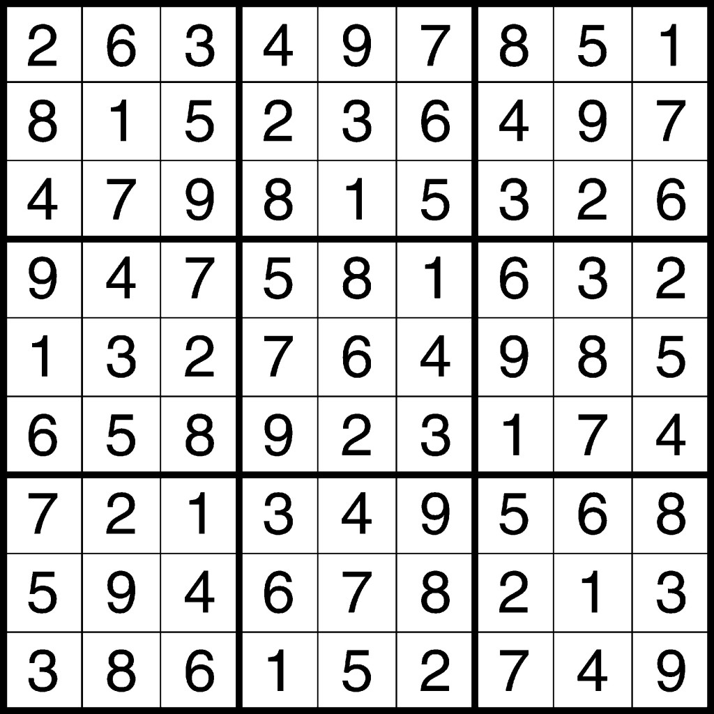 12/2/10: Sudoku Solution