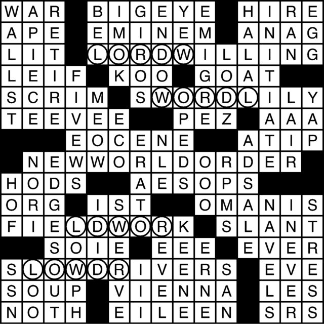 09/28/16 Crossword: Answers