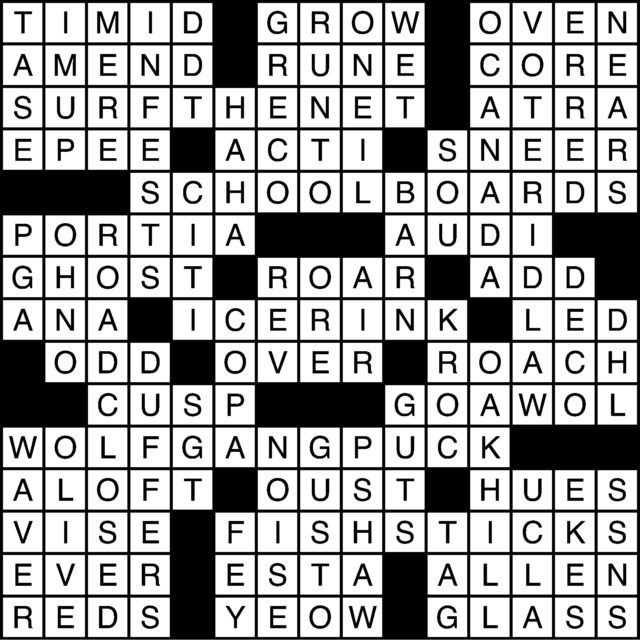 10/13/16 Crossword: Answers
