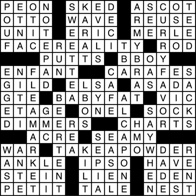 11/02/16 Crossword: Answers