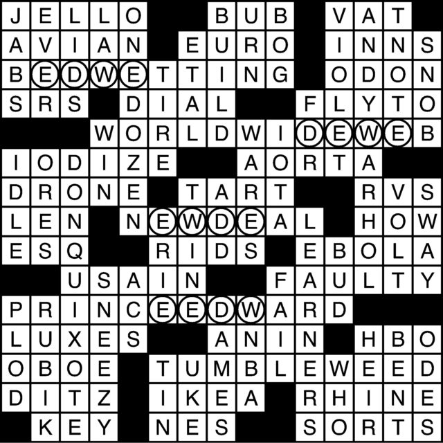 11/16/16 Crossword: Answers
