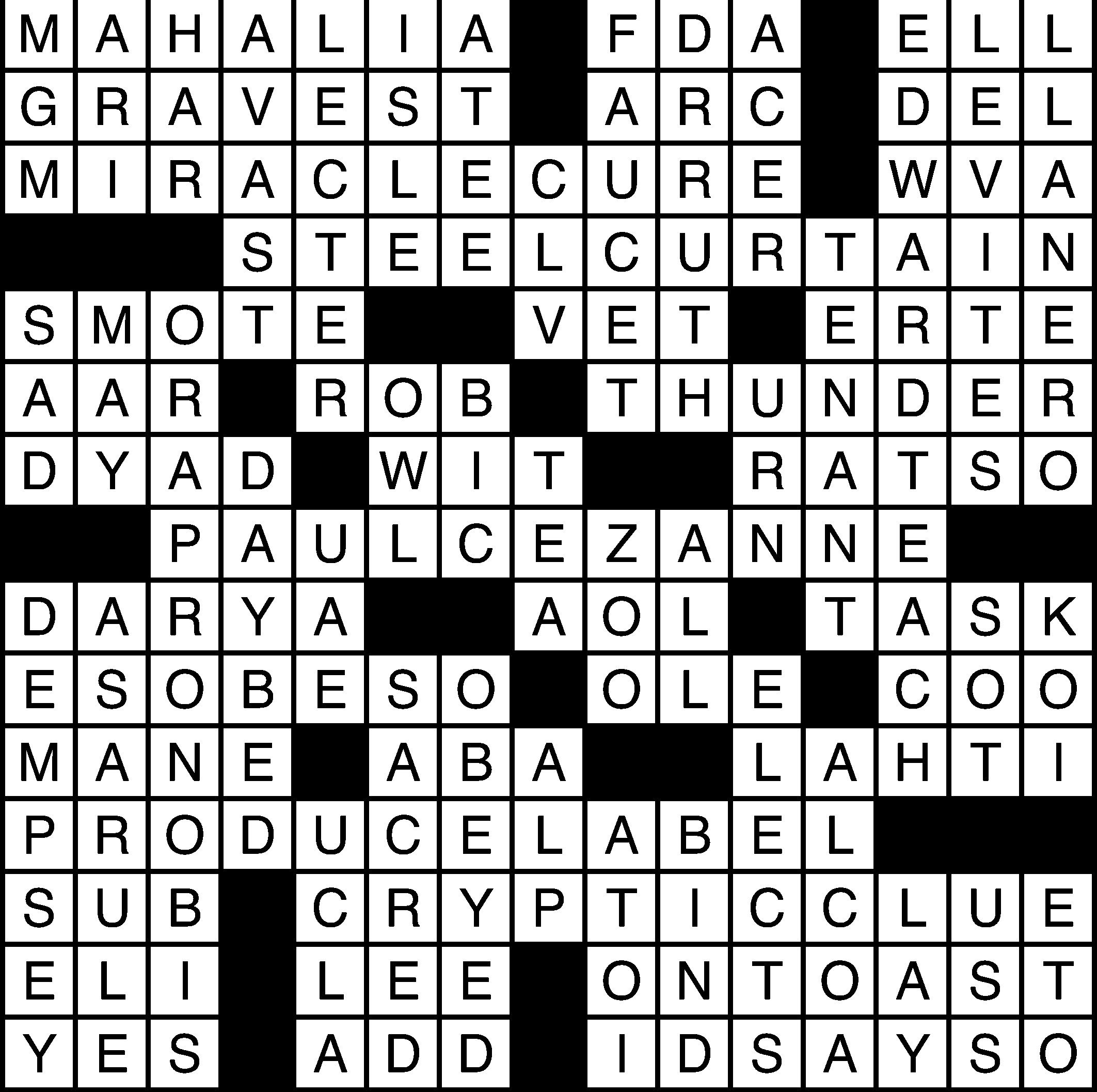 45 lariat crossword clue