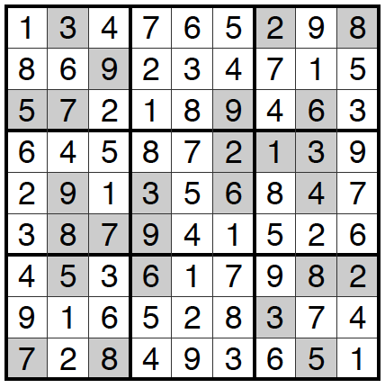 10/13/16 Sudoku: Answers