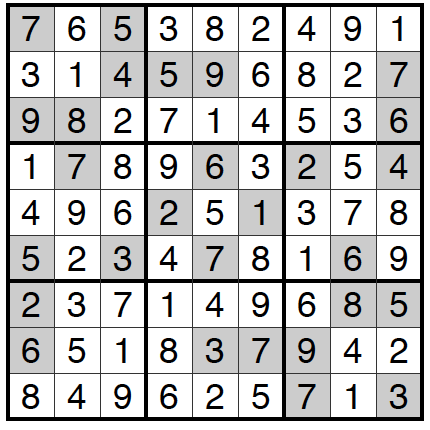 10/19/16 Sudoku: Answers