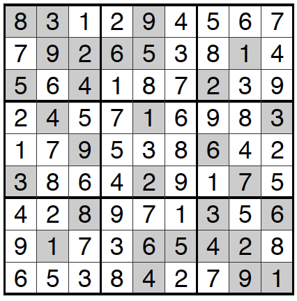 10/25/16 Sudoku: Answers