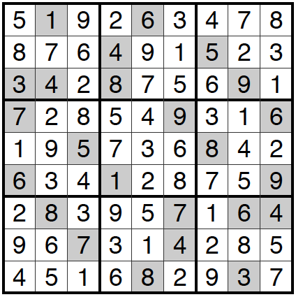 10/27/16 Sudoku: Answers