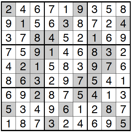 10/28/16 Sudoku: Answers