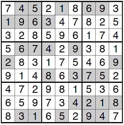 11/18/16 Sudoku: Answers