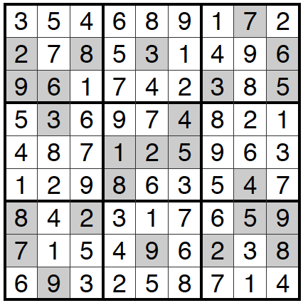 12/01/16 Sudoku: Answers