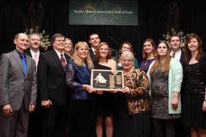 The Nelson-Dudley-Boulet family received the First Families of Baylor Award during the Annual Baylor Alumni Association Hall of Fame Awards dinner on Friday, Jan. 25, 2013, in the Waco Convention Center. Matt Hellman | Lariat Photo Editor