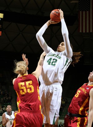 No. 42 center Brittney Griner led the Lady Bears in their 67-39 victory over the Cyclones individually scoring 23 points on Wednesday, Jan. 9, in the Ferrell Center.Matt Hellman | Lariat Photo Editor