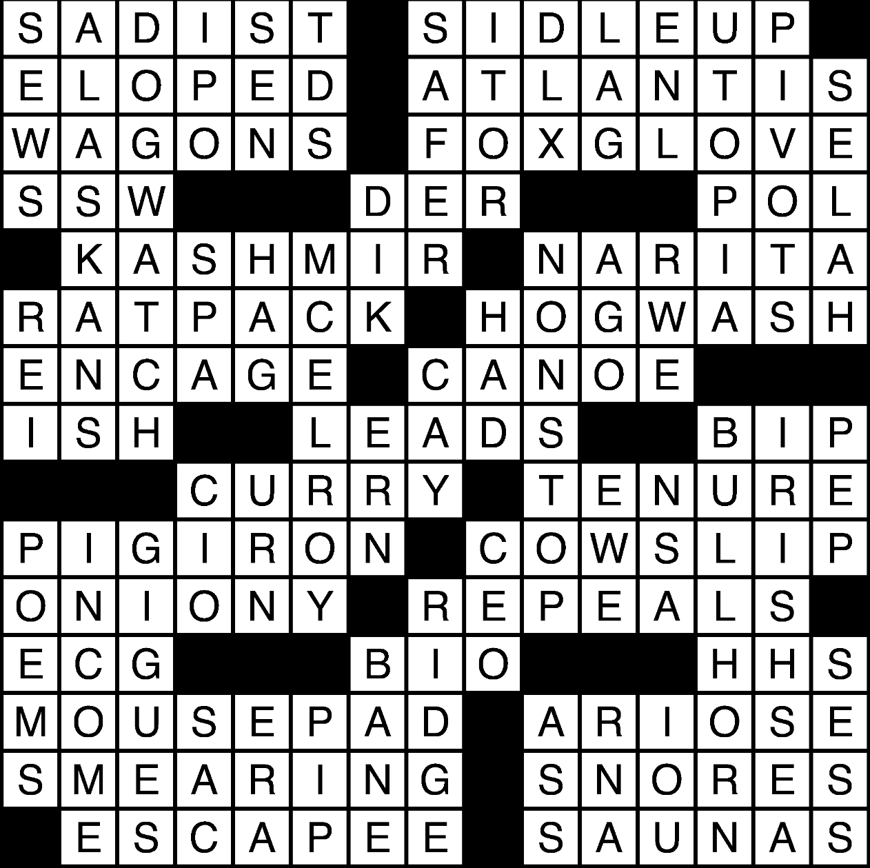 Crosswords Solution: 01/23/13 | The Baylor Lariat1262 x 1259