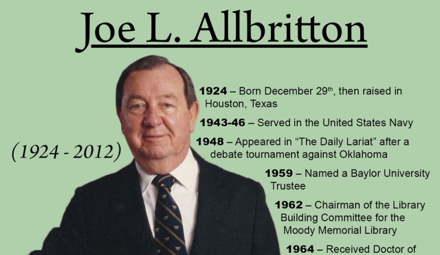 Allbritton exhibit opens window to Baylor’s past