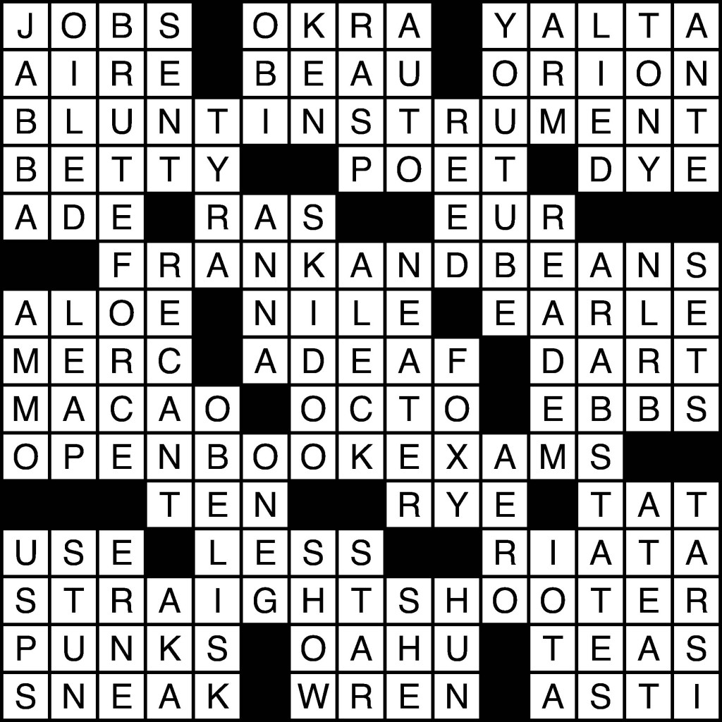 Crossword Solutions: 02/20/13 The Baylor Lariat