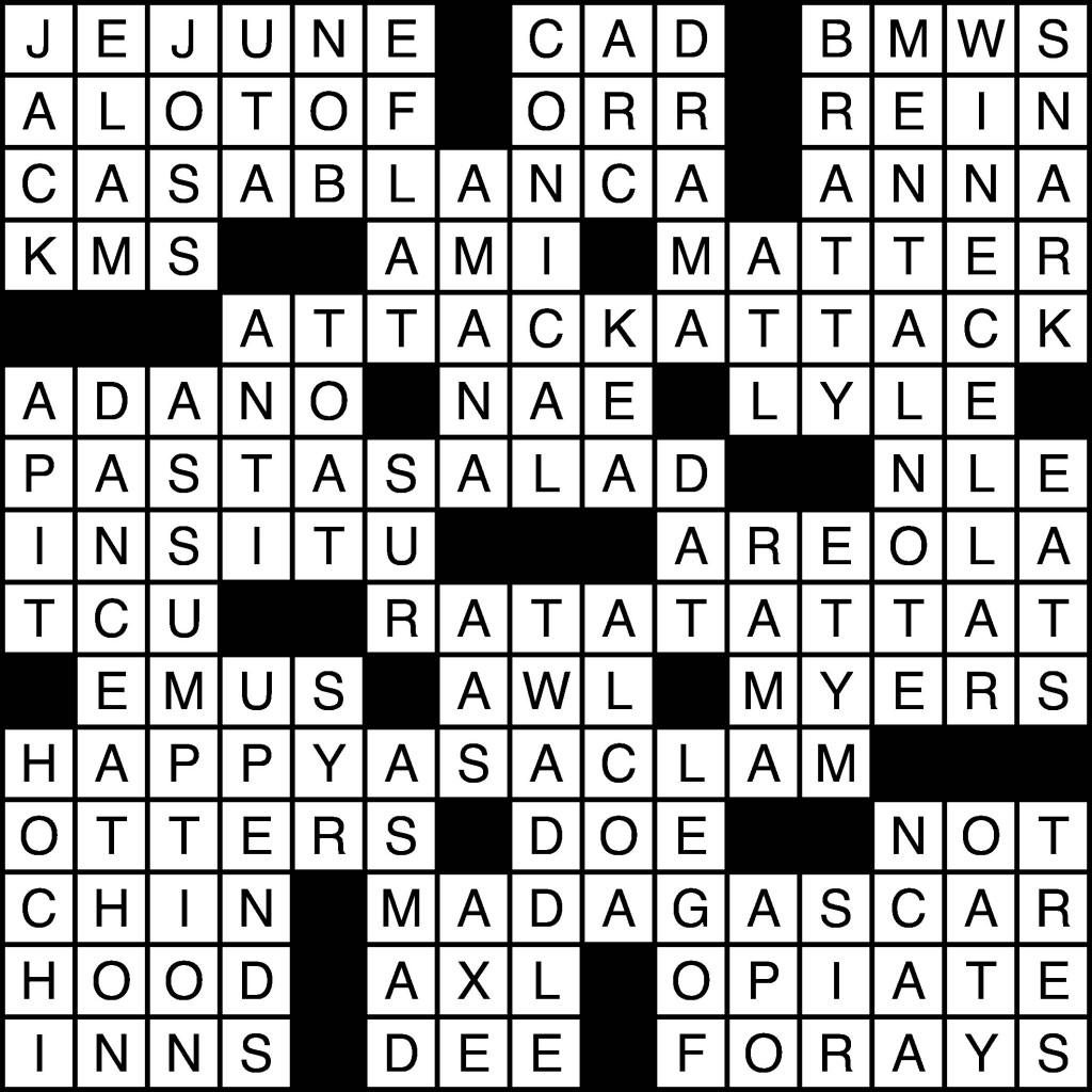 Crossword Solutions: 02/27/13 The Baylor Lariat