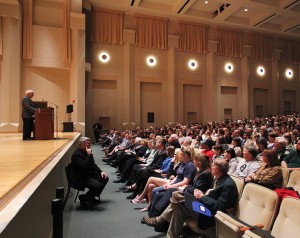 Nobel Prize-winning poet Seamus Heaney is reads poetry as a guest speaker during the Beall Poetry Festival at Baylor University in Jones Concert Hall on Monday, Mar. 5, 2013. Matt Hellman | Lariat Photo Editor