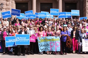 People rally for the reinstatement of the Medicaid Women's Health Program and Planned Parenthood in front of the Capital on Thursday, Mar. 7, 2013. Taylor Rexrode | Lariat Staff Writer