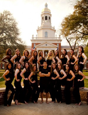 The 2012-2013 Baylor Dance Co. poses in front of Pat Neff Hall. The company will perform its annual showcase at 7 p.m. Saturday and 2 p.m. Sunday in Jones Theater of the Hooper-Schaefer Fine Arts Center. (Courtesy Photo)