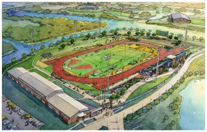 Artist rendering of the new Track and Field complex.  (Courtesy Photo)