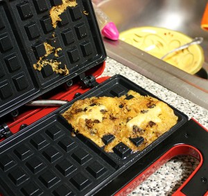 Disaster struck when attempting to try out the 90-second shocolate chip cookies in a waffle iron by A&E Editor Taylor Griffin. Taylor Griffin | A&E Editor