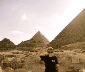 Austin junior Rachel Clark goes to Egypt for the summer and stands in front of the pyramids. (Courtesy Art)