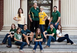 Dr. A. Dale Allen and his wife, Anita Allen, started their family legacy at Baylor three generations ago. Now, eight of their grandchildren keep the tradition by embracing life at BU.  Courtesy Photo | Baylor University
