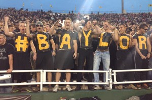 Baylor fans show up in all black for the Oklahoma game on Nov. 8.