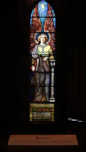 The stained glass exhibit “In Company with Angels” is available for Waco residents to visit through January 2014 at the Lee Lockwood Library and Museum located at 2801 West Waco Drive. Matt Hellman | Lariat Multimedia Producer