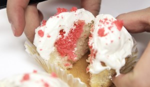 Pinbusters: Surpise raspberry heart cupcakes   Travis Taylor | Lariat Photo Editor