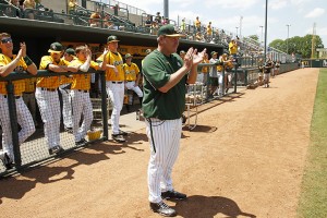 Baylor head coach Steve Smith was inducted into the Baylor Athletics Hall of Fame in 2006. Smith specializes as a pitching coach. Courtesy photo by Baylor Athletics