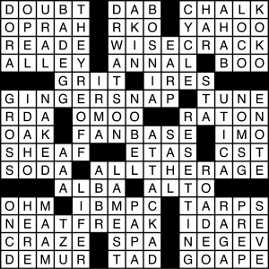 3/14/18 Crossword: Answers