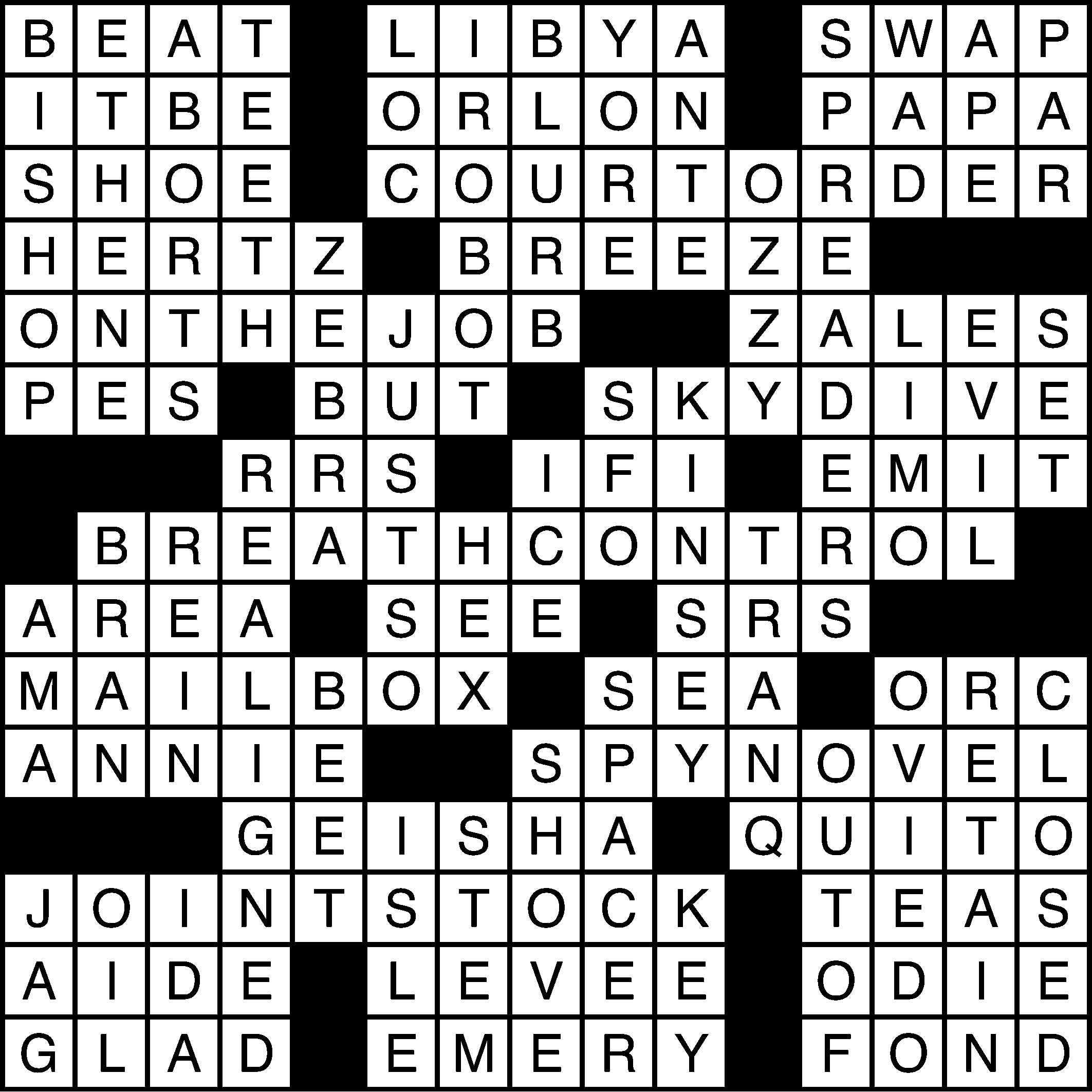 03/26/2014 Crossword: Answers