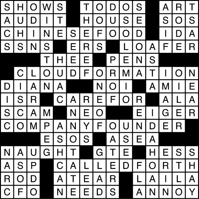 04/07/2014 Crossword: Answers The Baylor Lariat