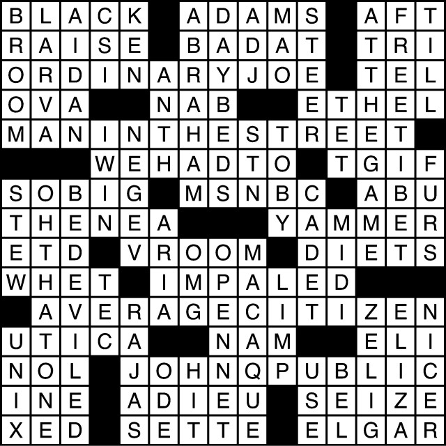 04/24/2014 Crossword: Answers