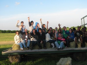 International students go on a hayride at the 2013 Texas Ranch Party. Students from across the globe will celebrate at this Friday’s event by feeding farm animals, learning how to square dance and more southern-inspired events.