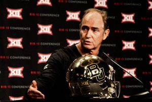 Baylor head football coach Art Briles speaks at a press event during the Big 12 Conference media day in Dallas Monday. Sydney Duncan | Lariat Photographer