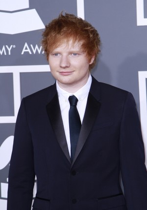 Ed Sheeran arrives for the 55th Annual Grammy Awards at Staples Center in Los Angeles, California, on Sunday, February 10, 2013.Kirk McKoy