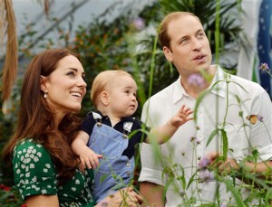 his photo taken Wednesday, July 2, 2014, and released Monday, July 21, 2014, to mark Prince George's first birthday, shows Britain's Prince William and Kate Duchess of Cambridge and the Prince during a visit to the Sensational Butterflies exhibition at the Natural History Museum, London. The Duchess of Cambridge, wife of Prince William, is expecting her second child and was being treated for severe morning sickness, royal officials said Monday, Sept. 8, 2014. John Stillwell | Associated Press