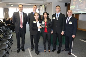 In this Nov. 15, 2013, file photo, the winners of the Baylor Ethics Forum MBA Case Competition Awards are announced.Courtesy Photo