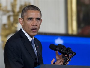 President Barack Obama speaks during the ‘ConnectED to the Future’ event Wednesday in the East Room of the White House in Washington.Associated Press
