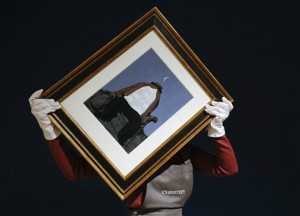A painting by Rene Magritte called ‘Le Therapeute’ is among two dozen modern and surrealist art works amassed by a private collector, including important paintings by Joan Miro and Rene Magritte. The collection is expected to earn $100 million dollars at a London auction.Associated Press