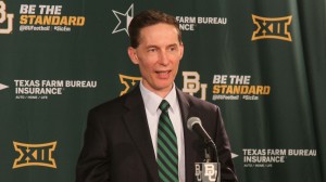 Baylor athletic director Ian McCaw addresses the media during a press conference on Monday.Skye Duncan | Lariat Photographer